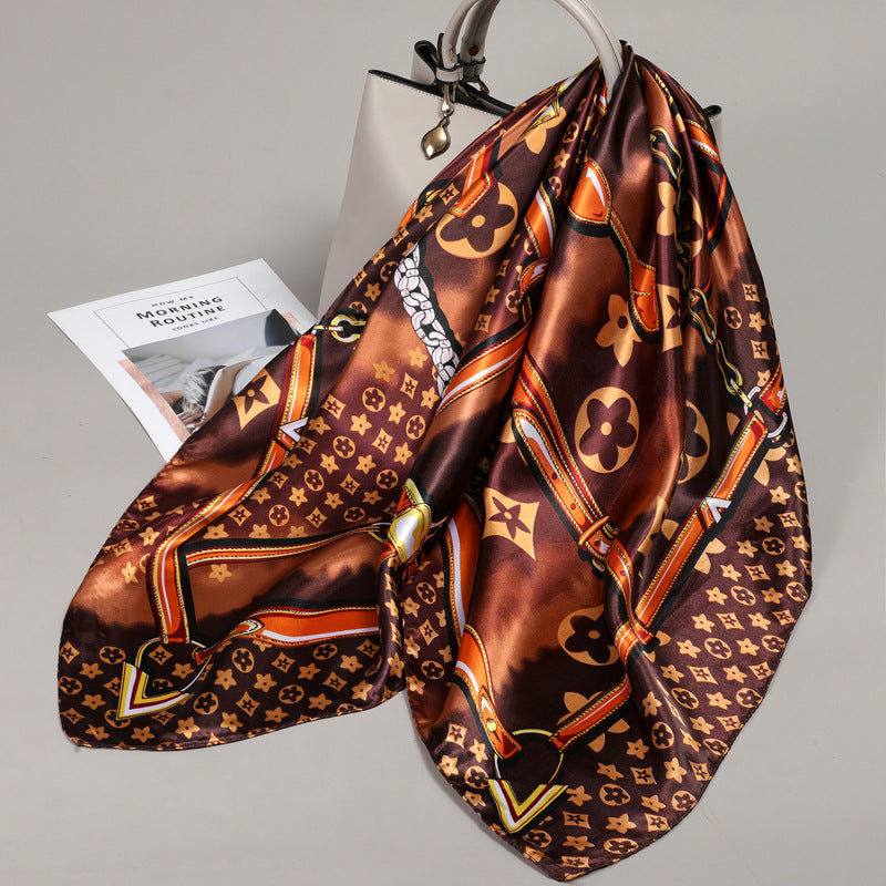 Large Kerchief Printed Female Mother's Outer Scarfs