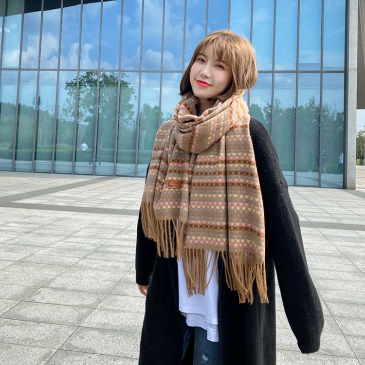 Women's Winter Korean Style Versatile High-grade Thickened Scarfs