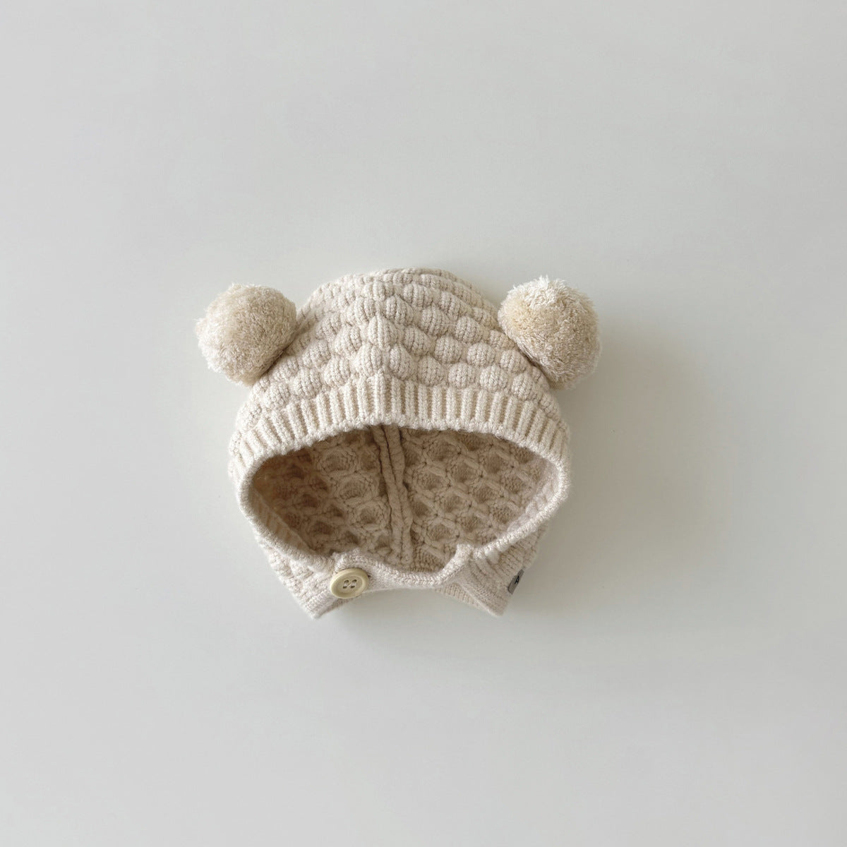 Hat Cute Infants Ball Earflaps Woolen Kids' Headwear