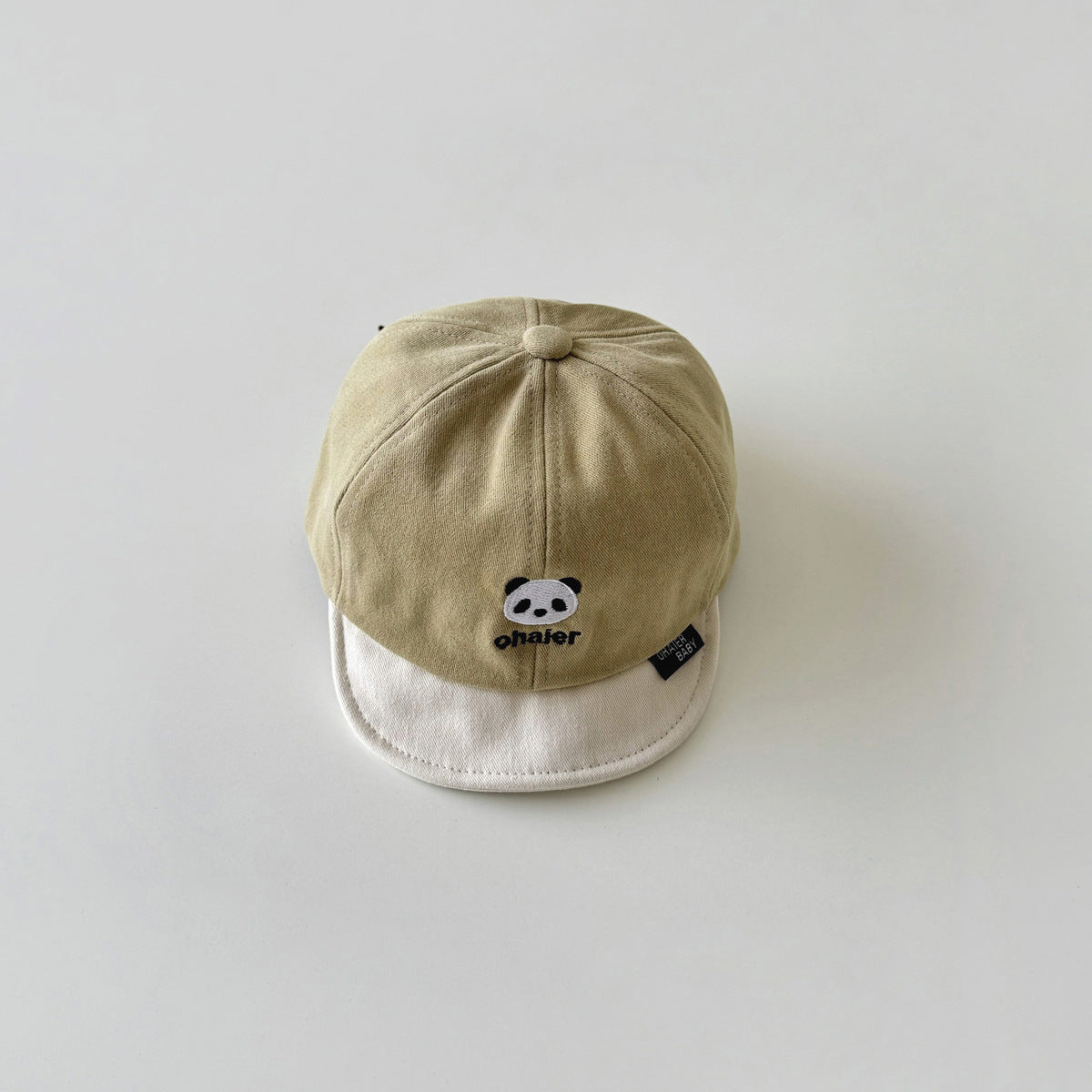 Cute Panda Embroidered Soft Brim Peaked Kids' Headwear