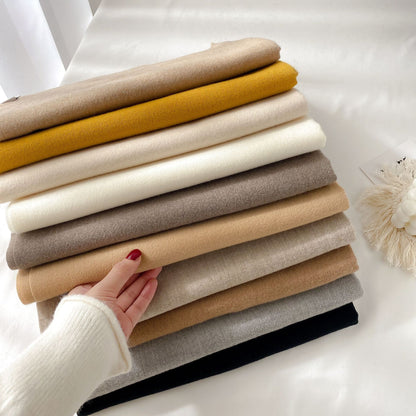 Solid Color Female Tassel Cashmere Winter Air Conditioning Scarfs