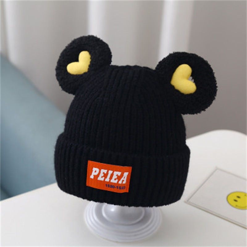 Love Knitted Hat Boy Cartoon Warm Kids' Headwear