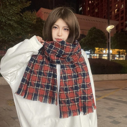 Women's Classic Plaid Casual Warm British Shawl Scarfs