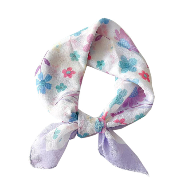 Women's Towel Flower Floral Artistic Retro Decorative Scarfs