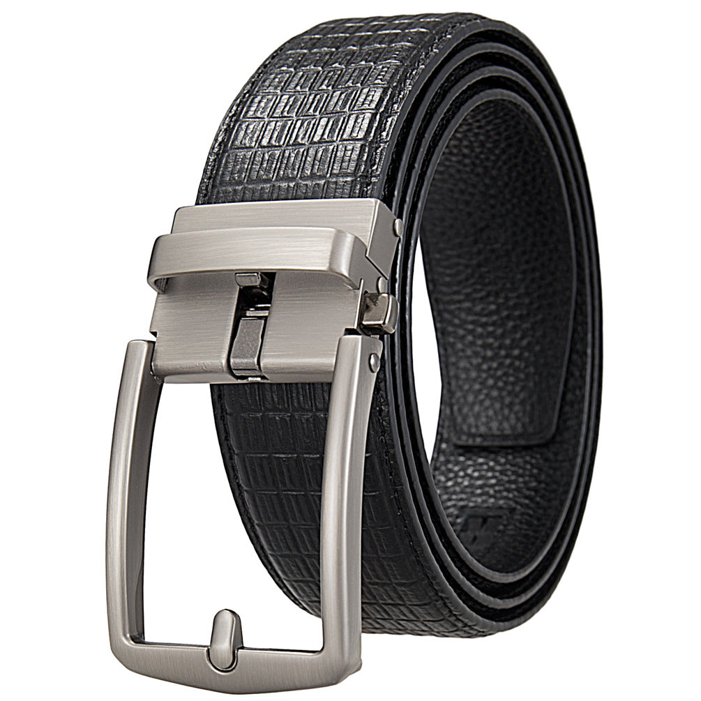 Men's Business Casual Automatic Buckle First Layer Belts