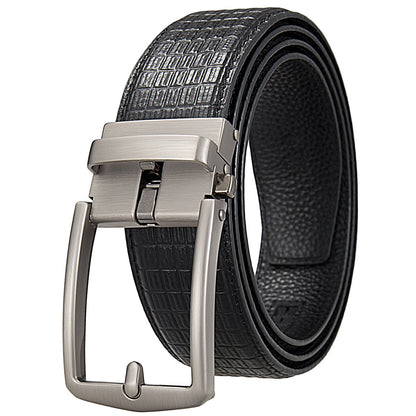 Men's Business Casual Automatic Buckle First Layer Belts