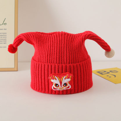 Women's & Men's Red Funny Festive Knitted Winter Keep Kids' Headwear