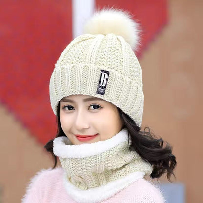 Women's Winter Korean Style Wool Hat Fleece-lined Hats & Caps