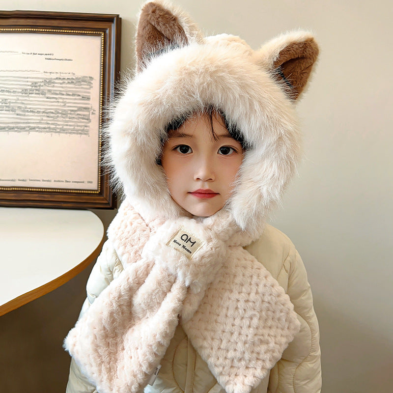 Children's Winter Fleece Lined Padded Warm Keeping Windproof Earflaps Boys Kids' Headwear