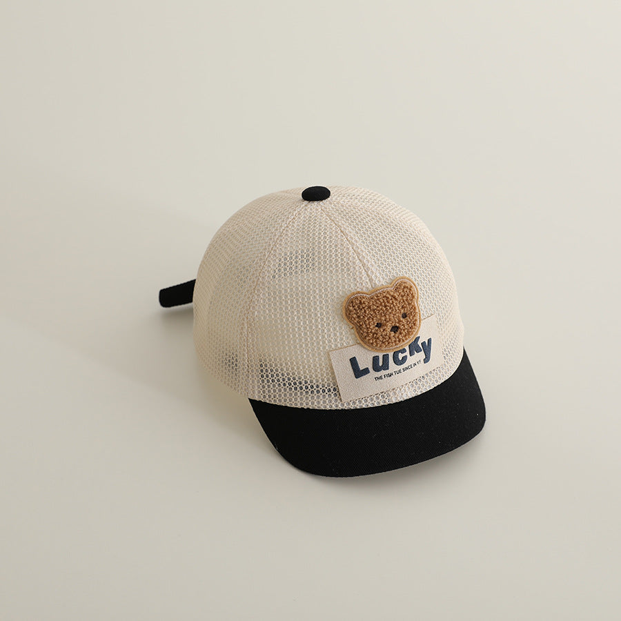 Cartoon Full Net Short Brim Infant Peaked Kids' Headwear