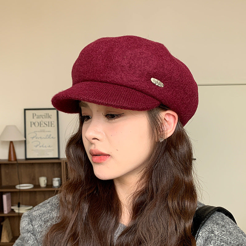 Women's Peaked Beret Retro High-grade Painter Fashionable Hats & Caps