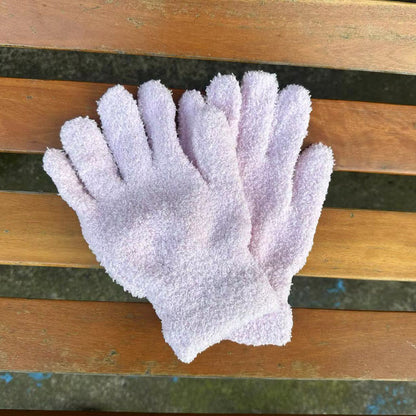 Women's & Men's Winter Towel Material Thickened Warm Full Finger Gloves