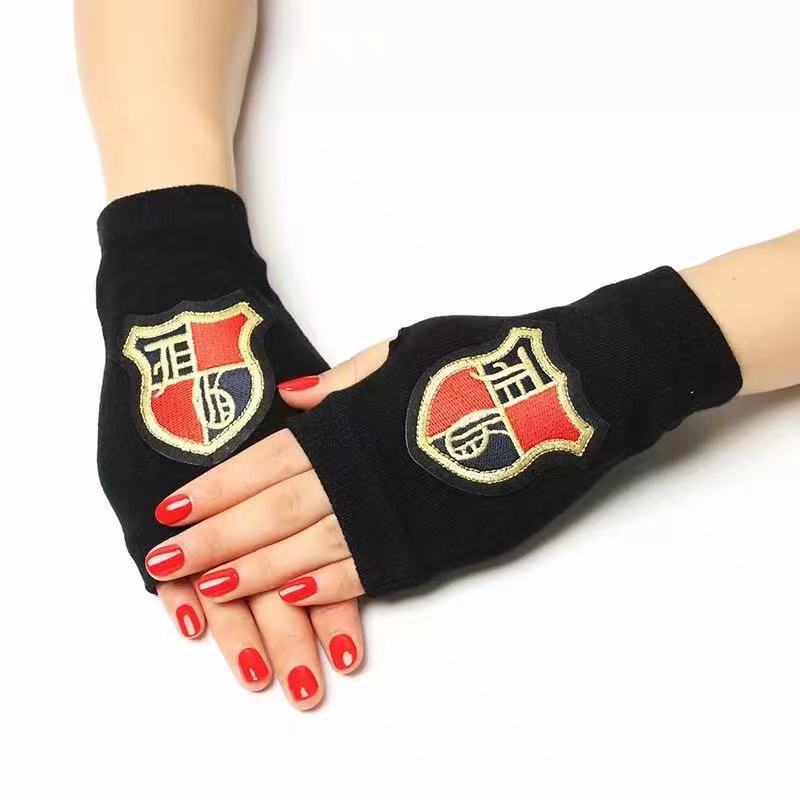 Women's & Men's Sailor Dance Open Finger Rivet Knitting Gloves