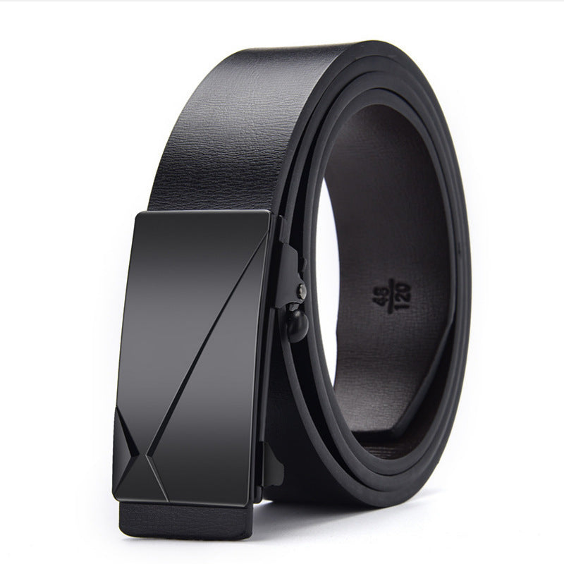 Men's Leather Toothless Automatic Buckle Decoration Trendy Fashion Belts