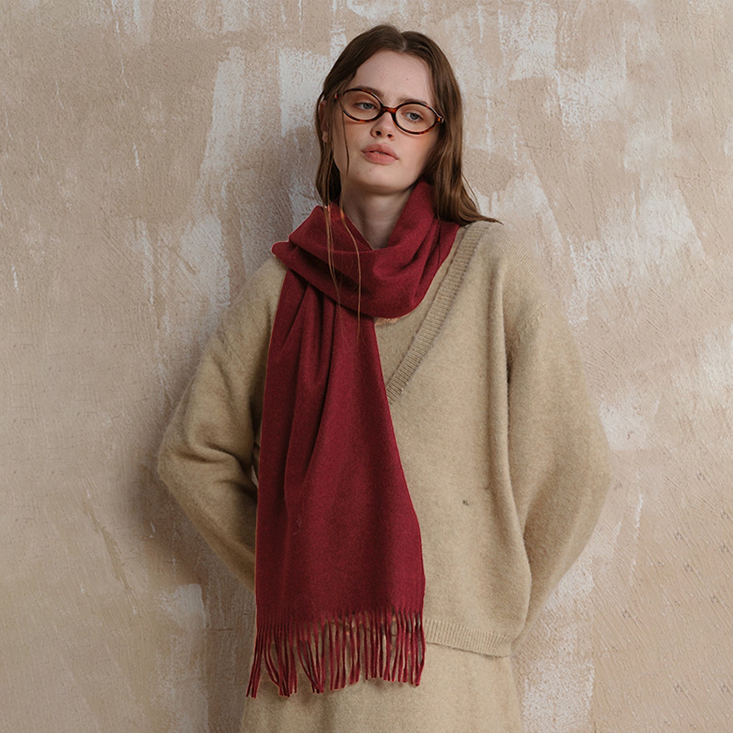 Classic High Sense Simple Warm Solid Scarfs