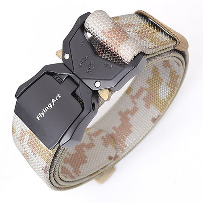 Women's & Men's Aluminum Alloy Camouflage Nylon Tactical Outdoor Belts