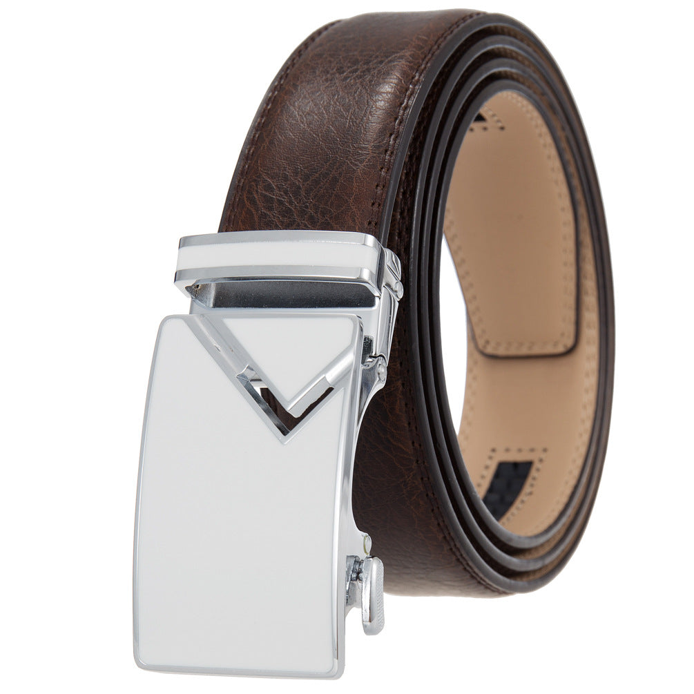 Men's Abrasive Buckle Leather Automatic Fashion Belts