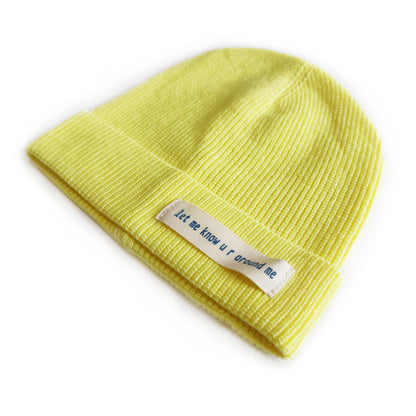 Children's Cat Brother Simplicity Knitted Hat With Logo Kids' Headwear