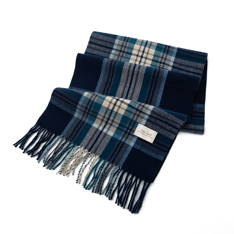 Women's Cashmere Feel Christmas Plaid High Sense Scarfs