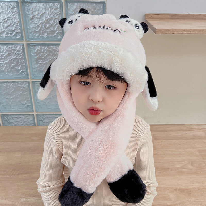 Children's Ears Moving Plush Bonnet One-piece Will Kids' Headwear