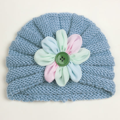 Cool Autumn Wool Flower Hat Sleeve Kids' Headwear