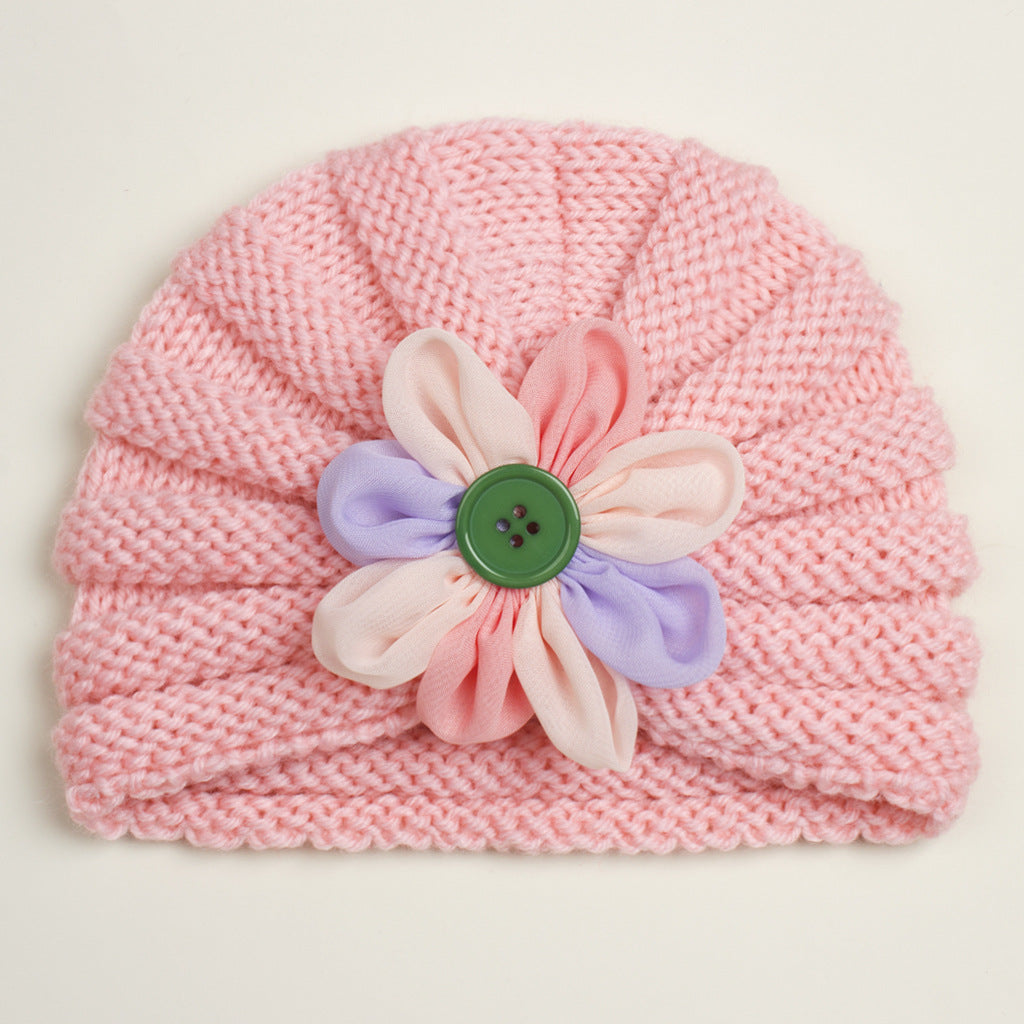 Cool Autumn Wool Flower Hat Sleeve Kids' Headwear