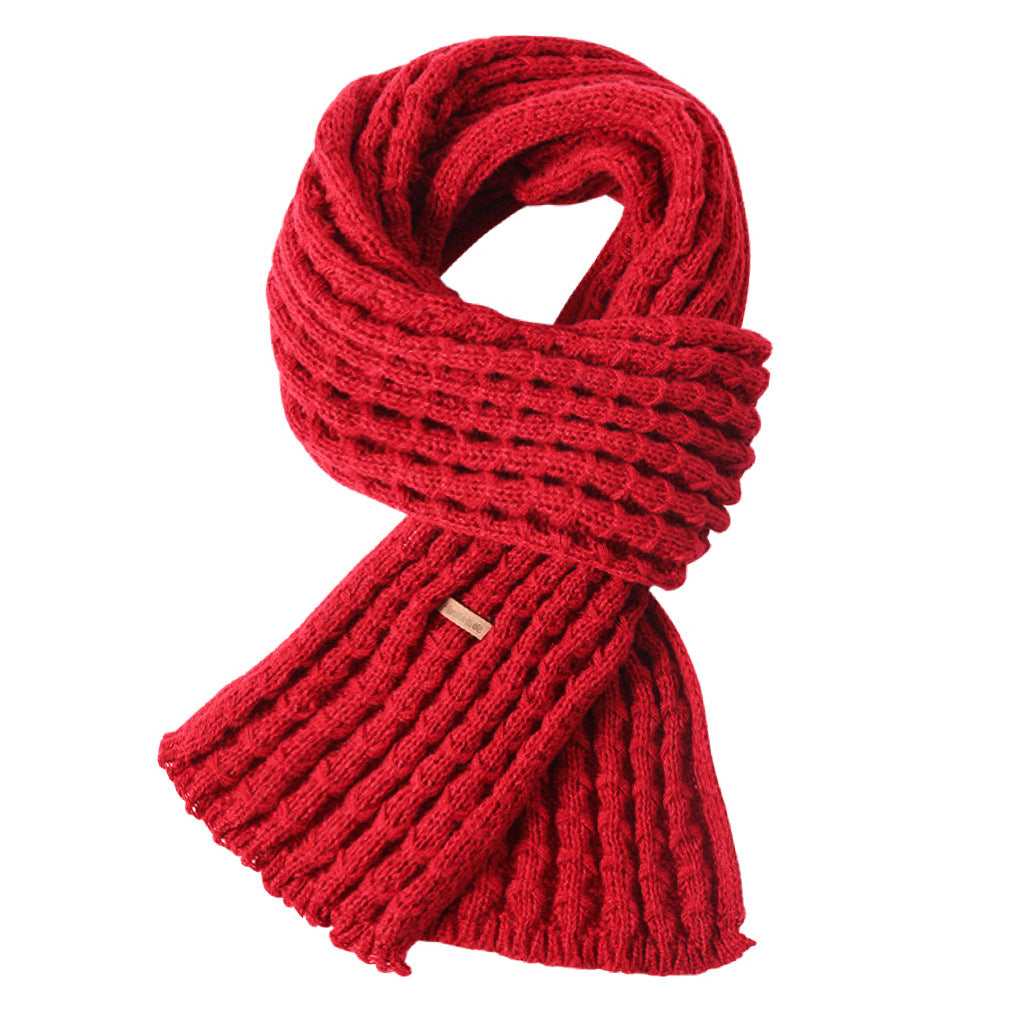 Women's Wool Korean Style Versatile Pure Color Scarfs