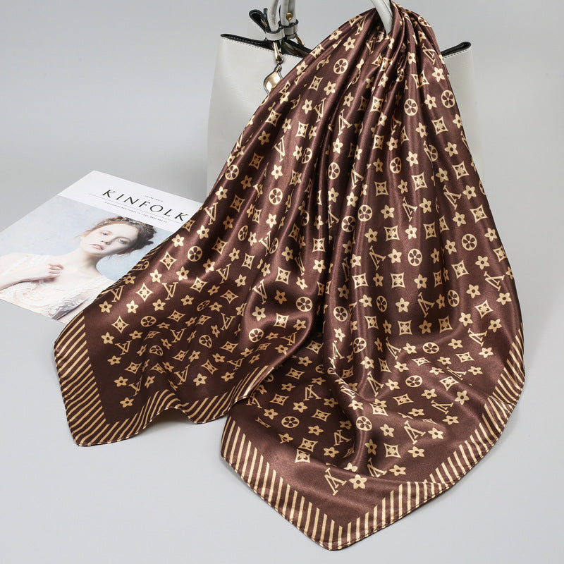 Large Kerchief Printed Female Mother's Outer Scarfs