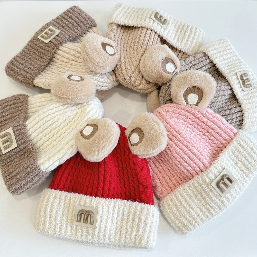 Hat Cute Boys Knitted Sleeve Infant Kids' Headwear