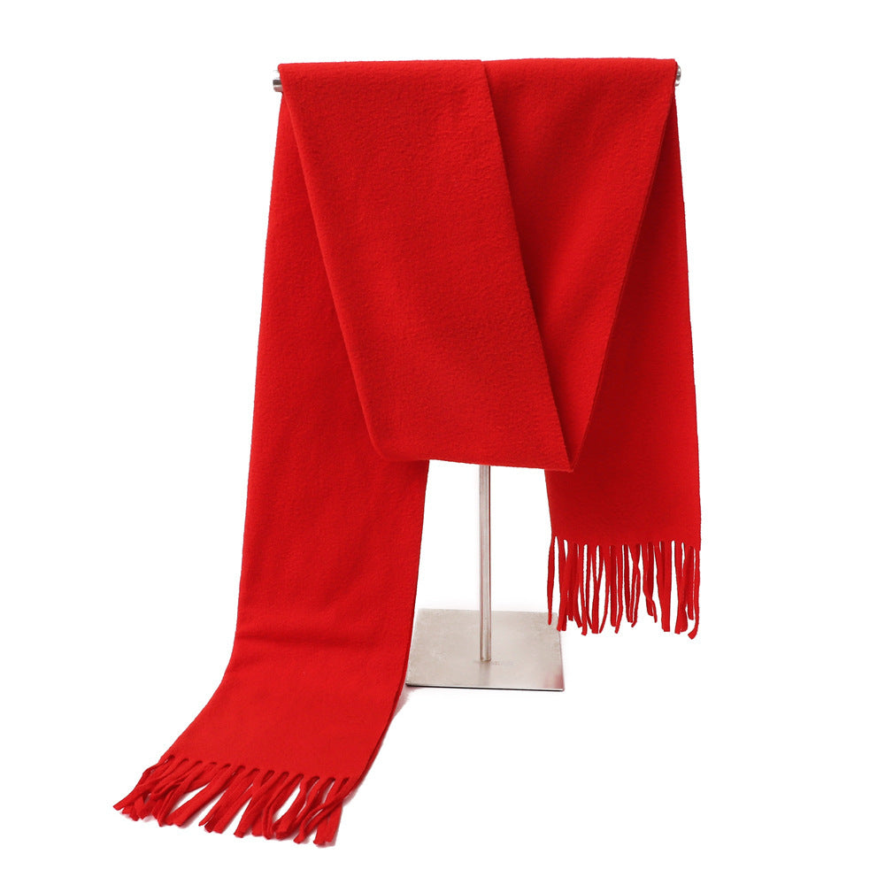 Red For Embroidery Printing Opening Event Scarfs