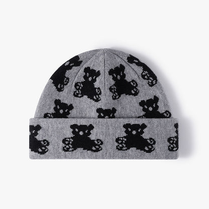 Women's Cute Animal Knitted Hat Fashion Face Hats & Caps