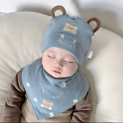 Cartoon Bear Hat Thin Cotton Born Beanie Kids' Headwear