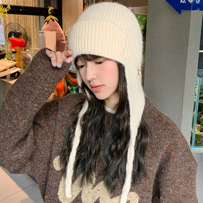 Women's Cute Knitted Hat Outdoor Warm Ear Hats & Caps