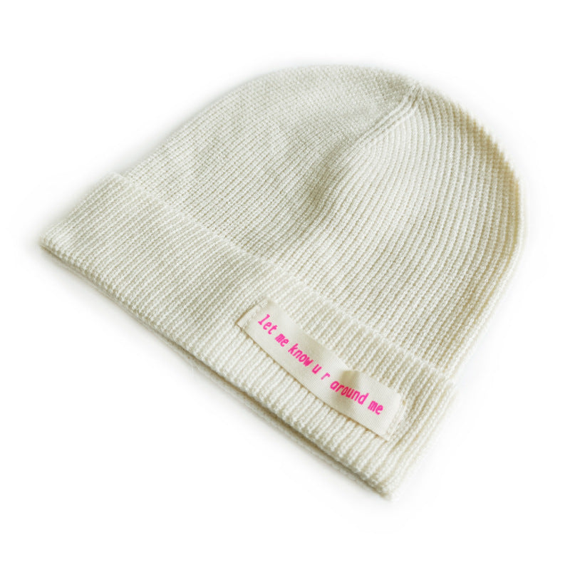 Children's Cat Brother Simplicity Knitted Hat With Logo Kids' Headwear