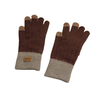 Women's & Men's Screen Knitted Warm Cute Fleece-lined Thickened Gloves