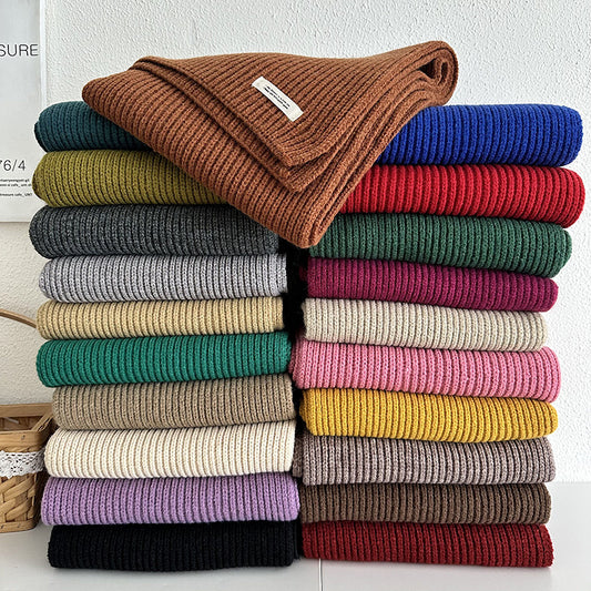 Solid Color Knitted Wool Warm Live Scarfs