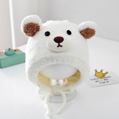 Bonnet Cartoon Bear Shape Earmuffs Hat Male Female Kids' Headwear