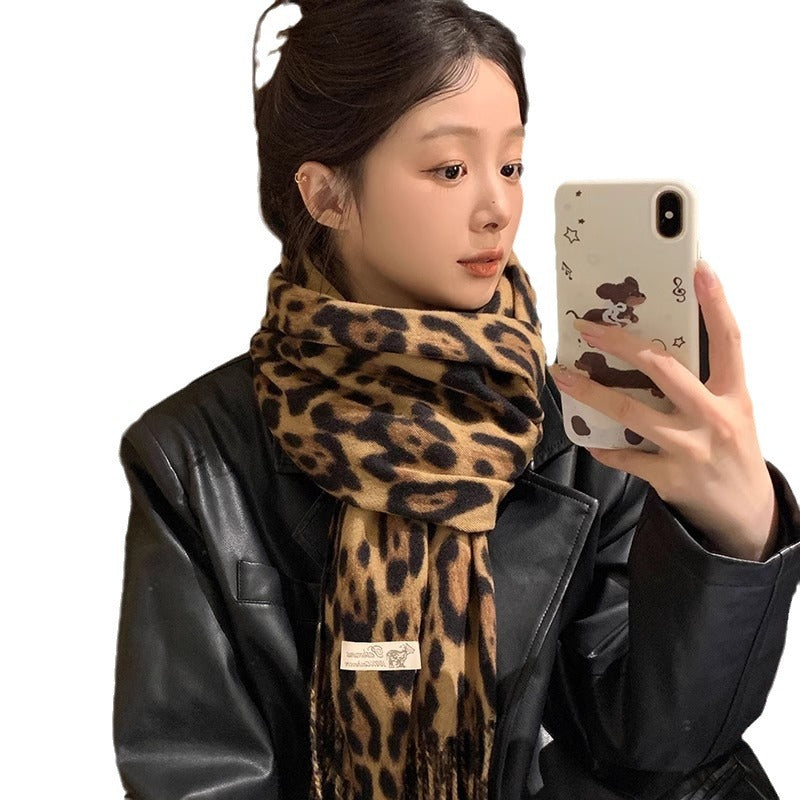 Women's Leopard Print Hot Sweet Cool Style Warm Scarfs