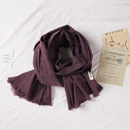 Women's Monochrome Korean Wild Candy Color Barbed Scarfs