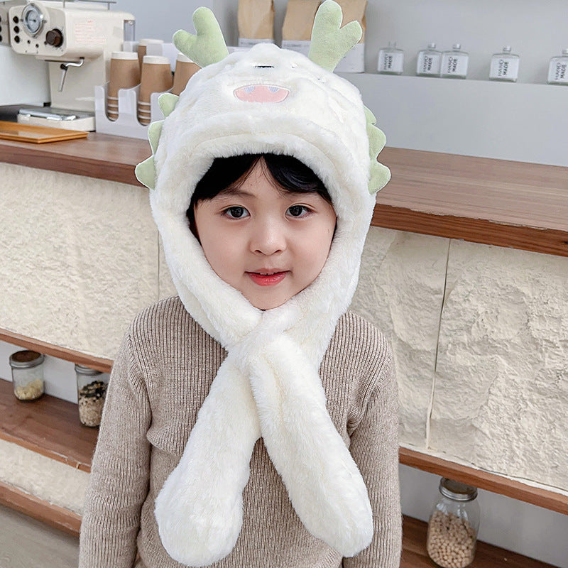 Children's Ears Moving Plush Bonnet One-piece Will Kids' Headwear