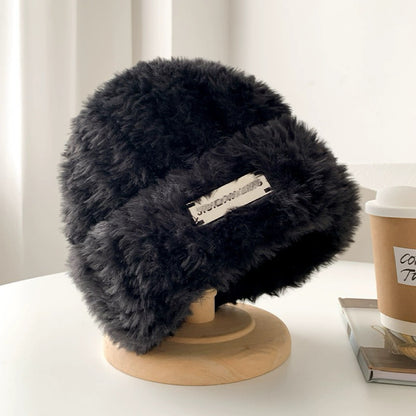 Women's Warm Hat Plush Bonnet Imitation Fur Hats & Caps