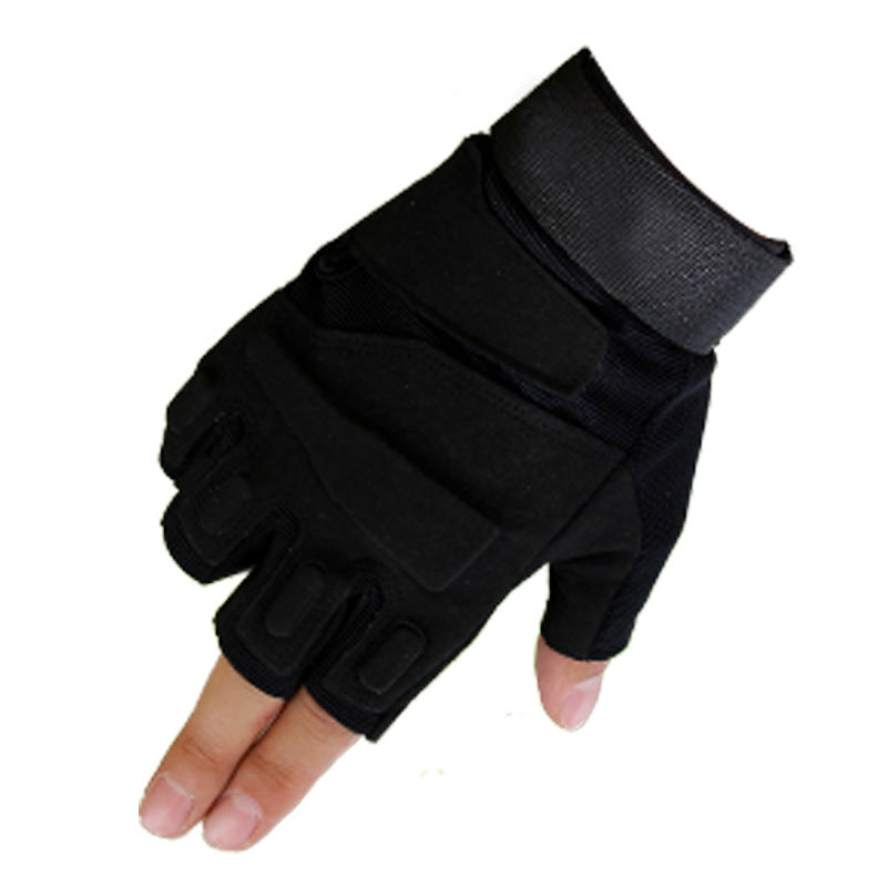 Men's Black Eagle Tactical Half Finger Climbing Special Gloves