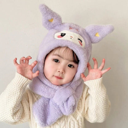 Winter Korean Style Boys Plush Bonnet Knitted Kids' Headwear