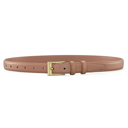 Women's Retro Pin Buckle Pure Cowhide Simple Belts