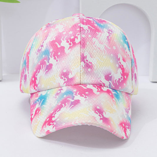 Trendy Starry Sky Sun Protection Hat Peaked Kids' Headwear