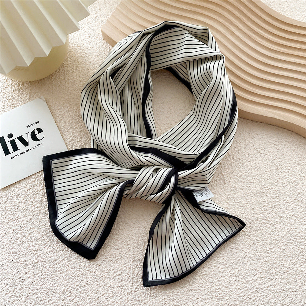 Women's Style Four Narrow Hair Band Tie Bag Temperament Scarfs