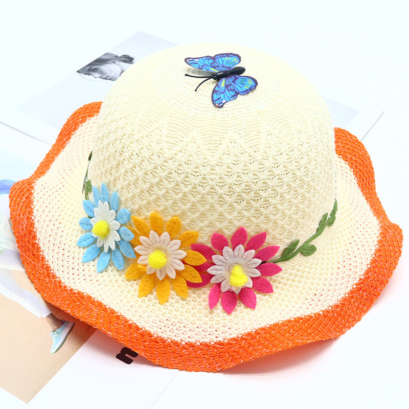 Children's Straw Summer Fisherman Boy Sun Protection The Kids' Headwear