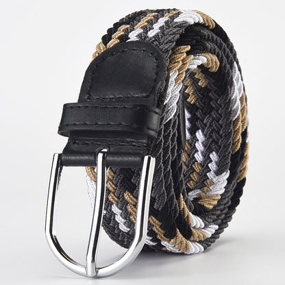 Women's & Men's Woven Stretch Casual Alloy Pin Buckle Belts