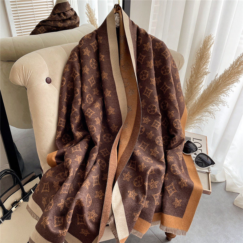 Artificial Cashmere Air-conditioned Room Long Outer Match Scarfs