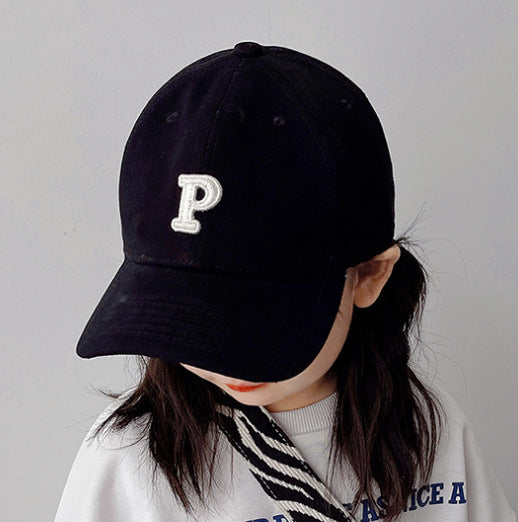 P Letter Sun Protection Hat Thin Kids' Headwear